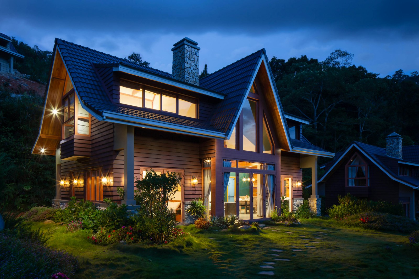 Suburban house front